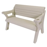 5' PEBBLE BEACH WAVE DOCK BENCH